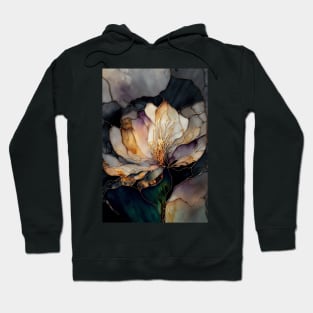 Serene Lotus - Abstract Alcohol Ink Resin Art Hoodie